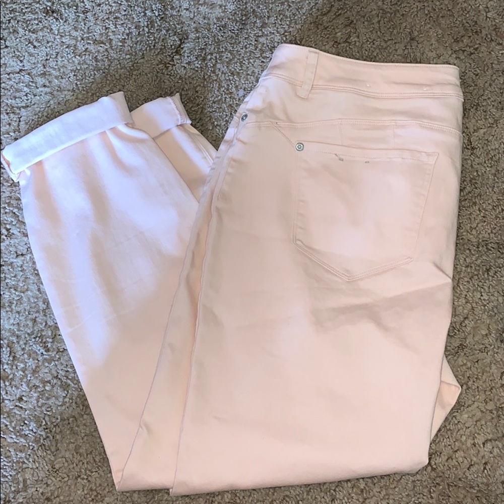 Est 1946 Demin blush pink skinny stretchy pants - Picture 1 of 5